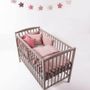 Babybett 60x120 cm - lackiert Hellgrau Grau Combelle Design Baby