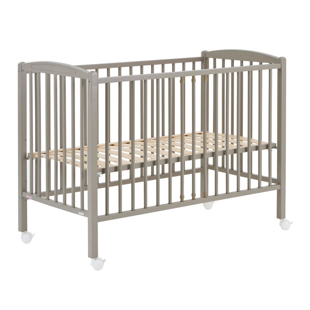 Crib 60x120 cm - Light Grey Varnish Grey Combelle Design Baby