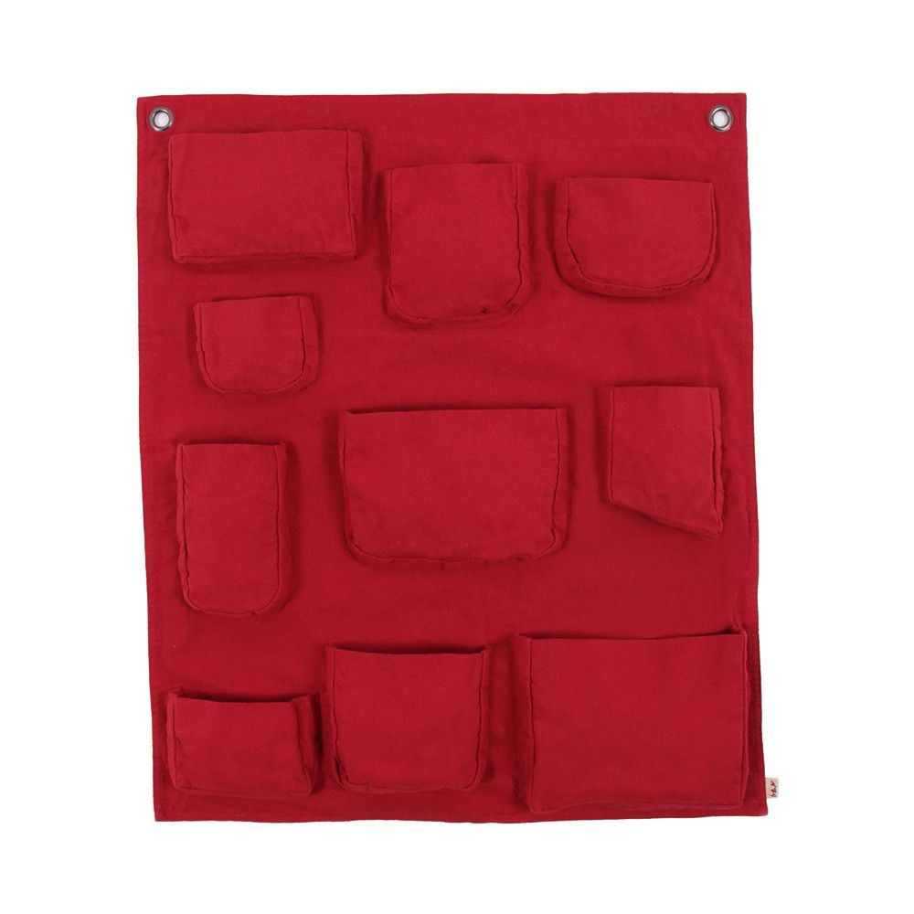 Portaoggetti da parete rosso numero 74 design bambino Portaoggetti per fasciatoio