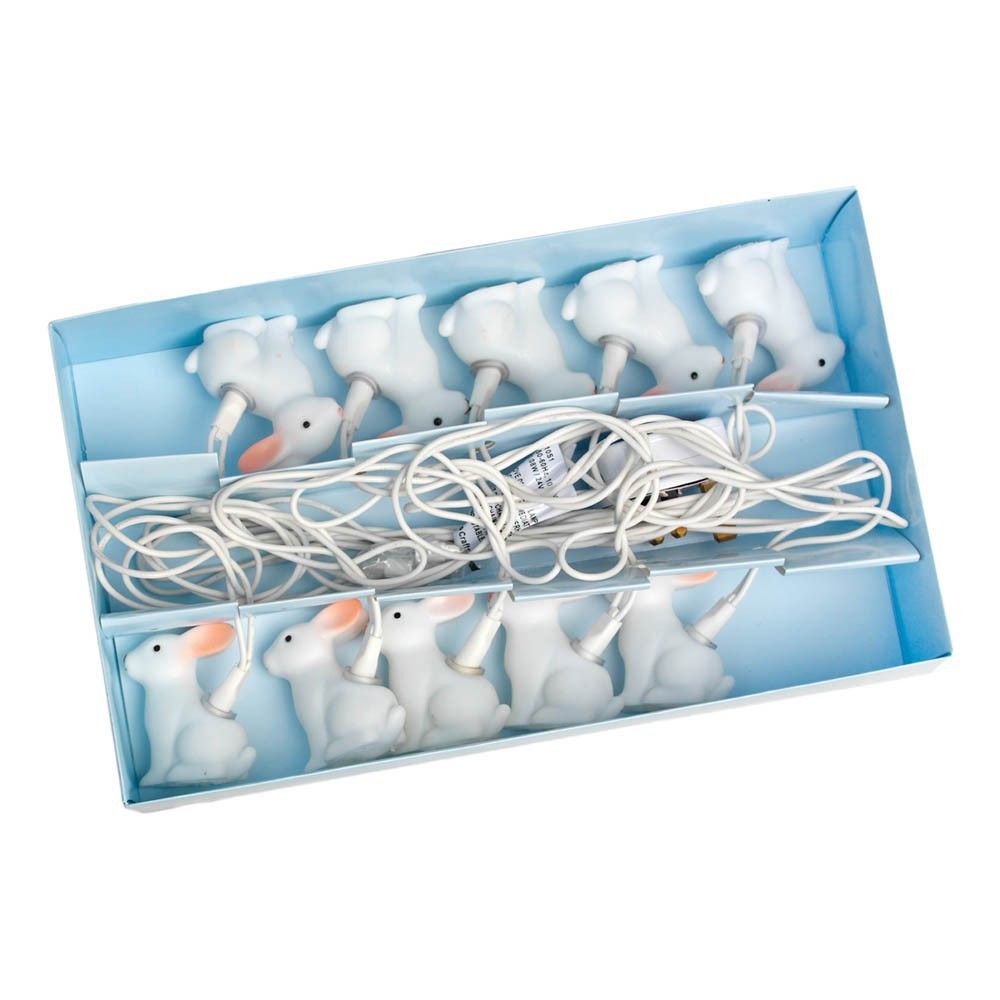Guirlande lumineuse lapin prise uk blanc rex design enfant