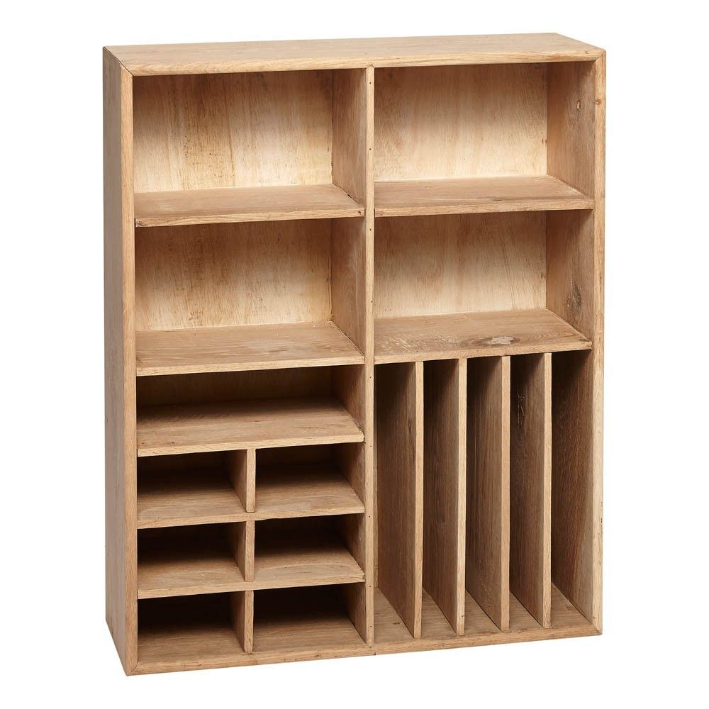 Etagère murale multi compartiments naturel hübsch design enfant