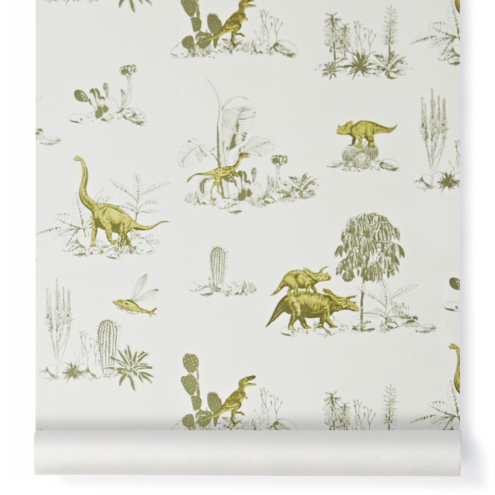 Dino wallpaper - Yellow Sian Zeng Design Children