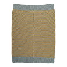 Lab Plaid en maille - jaune moutarde et gris pâle Lab x Smallable-listing