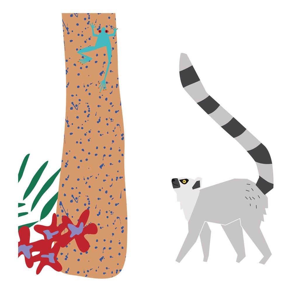 Sticker into the jungle multicolore mimi'lou design enfant