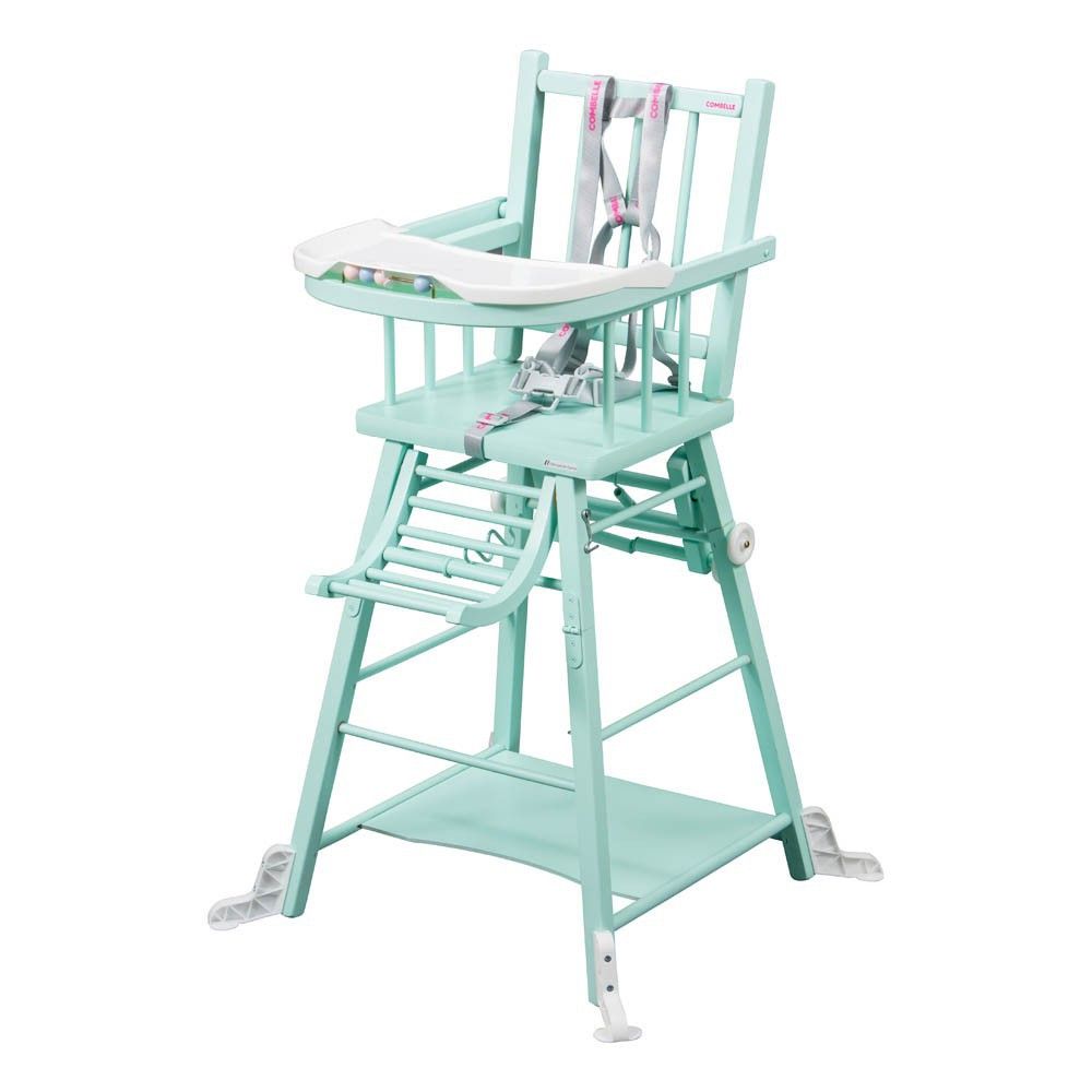 Hochstuhl mintgrün lackiert mandelgrün combelle design baby Design hochstuhl baby