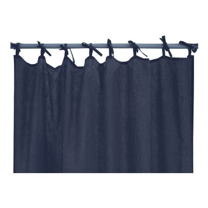 Rideau en lin lavé avec fourreau carreaux blanc noir blanc linge Créatif rideaux Boheme
