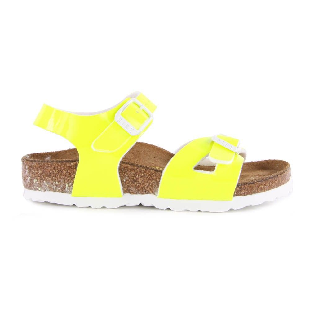Sandales vernis fluo rio jaune fluo birkenstock chaussure enfant