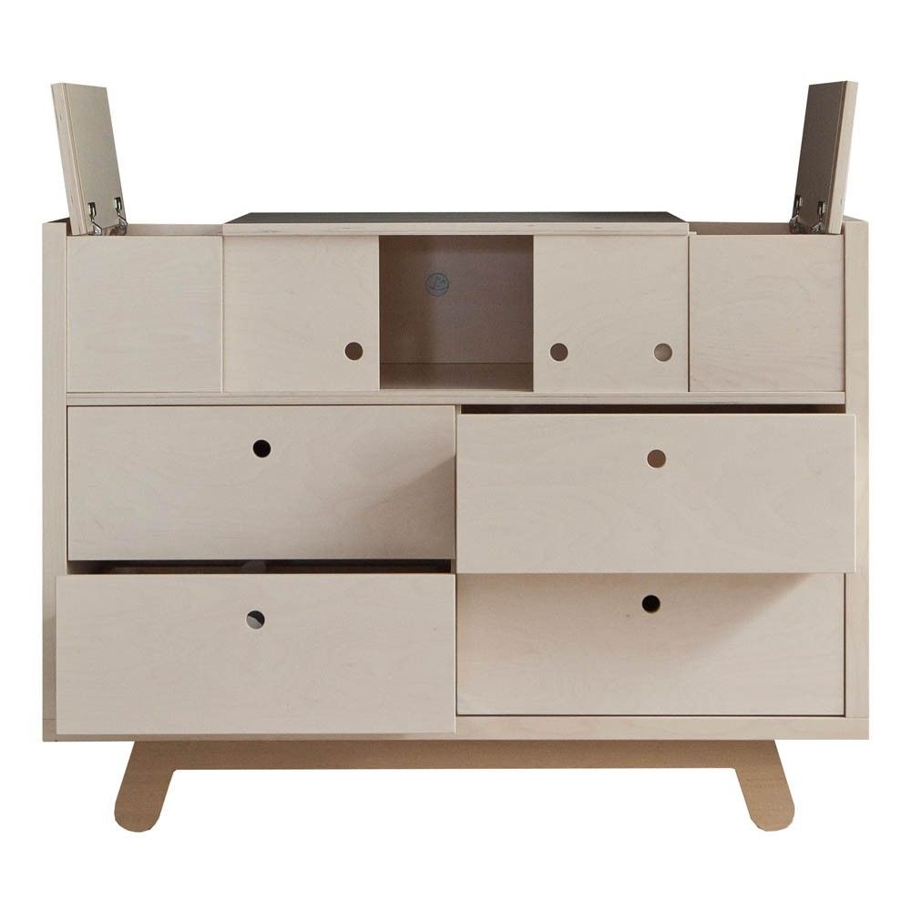 Cassettiera peekaboo 120x50 cm naturale kutikai design bebè , Cassettiera larghezza 80 cm