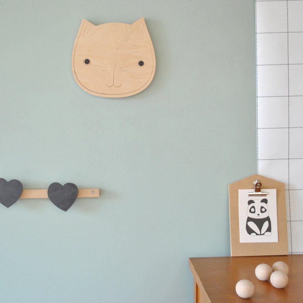 Wanddeko katze natur april eleven design kind