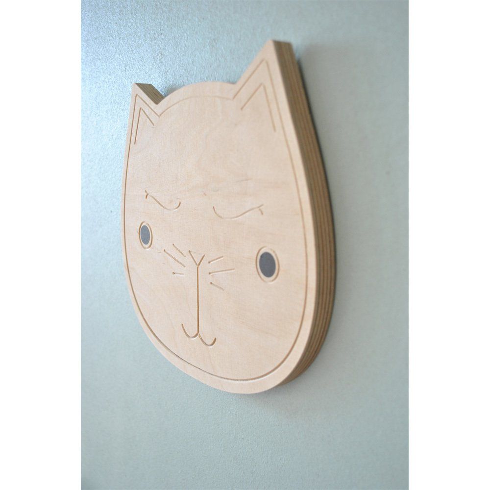 Wanddeko katze natur april eleven design kind