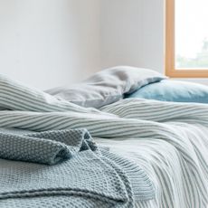 Lab Housse de couette en lin Rayé Tricolore-listing