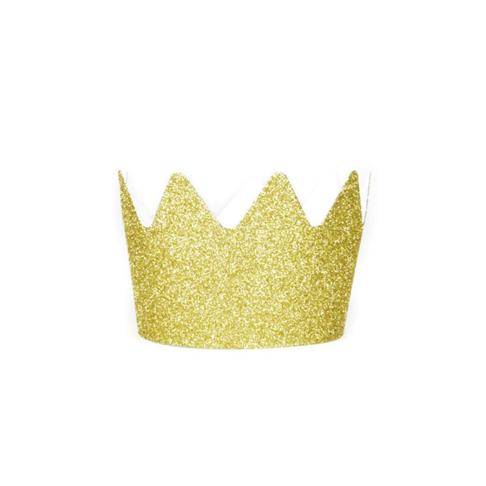 Gold glitter paper crown set of 8 Gold My Little Day Design