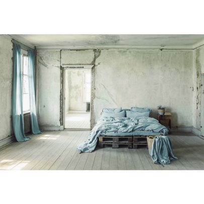 Decke -Naturfarbe- Schwarzes Muster Polder Girl Design Baby