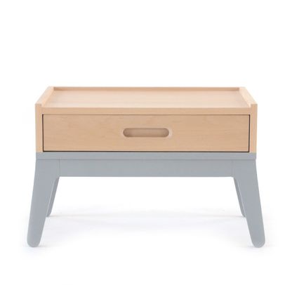 Stile Vintage con Pomello in Oro Rosa Beautify Comodino Grigio Abbellito 1 Cassetto