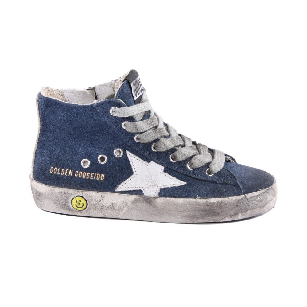 golden goose blu glitter