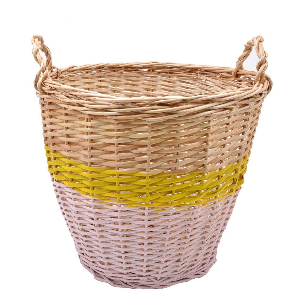 Ratatouille Basket - Pale Pink and Yellow, 36 cm in diameter-product