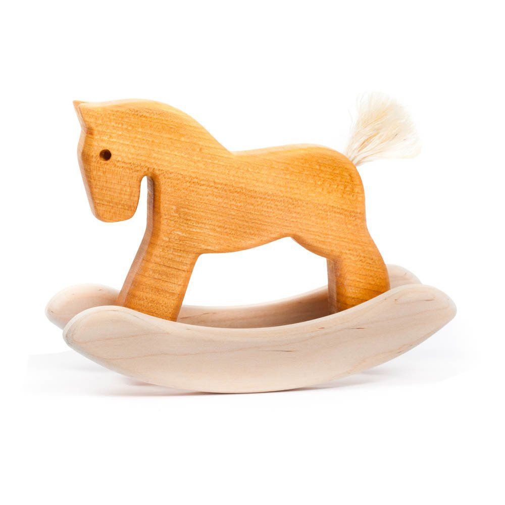 Small Wooden Rocking Horse Natural Bajo Toys And Hobbies Children Small Wooden Rocking Horse
