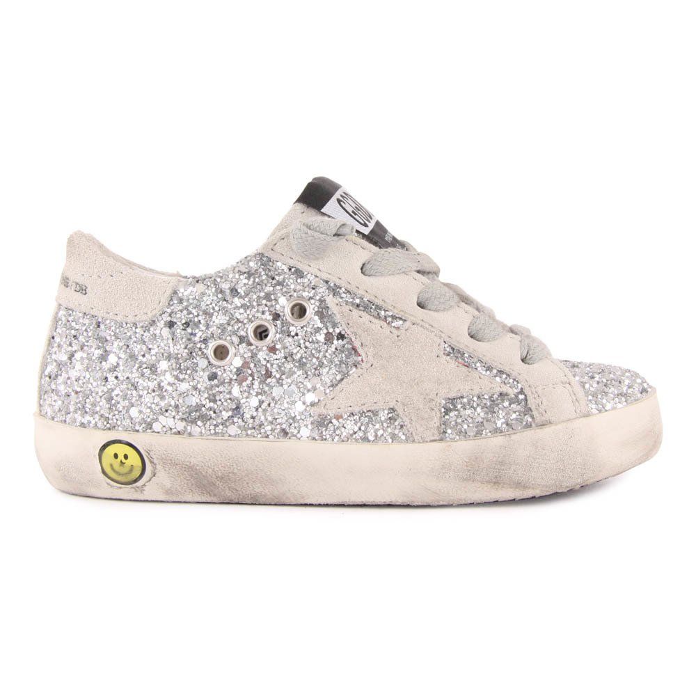 golden goose glitter argento