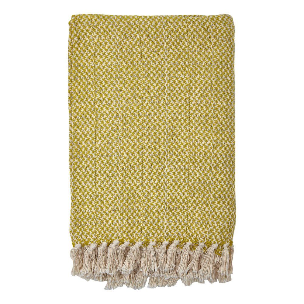 Decke Ocker decke aus baumwolle 130x 180 cm ocker liv interior design Decke Ocker decke aus baumwolle 130x 180 cm ocker liv interior design