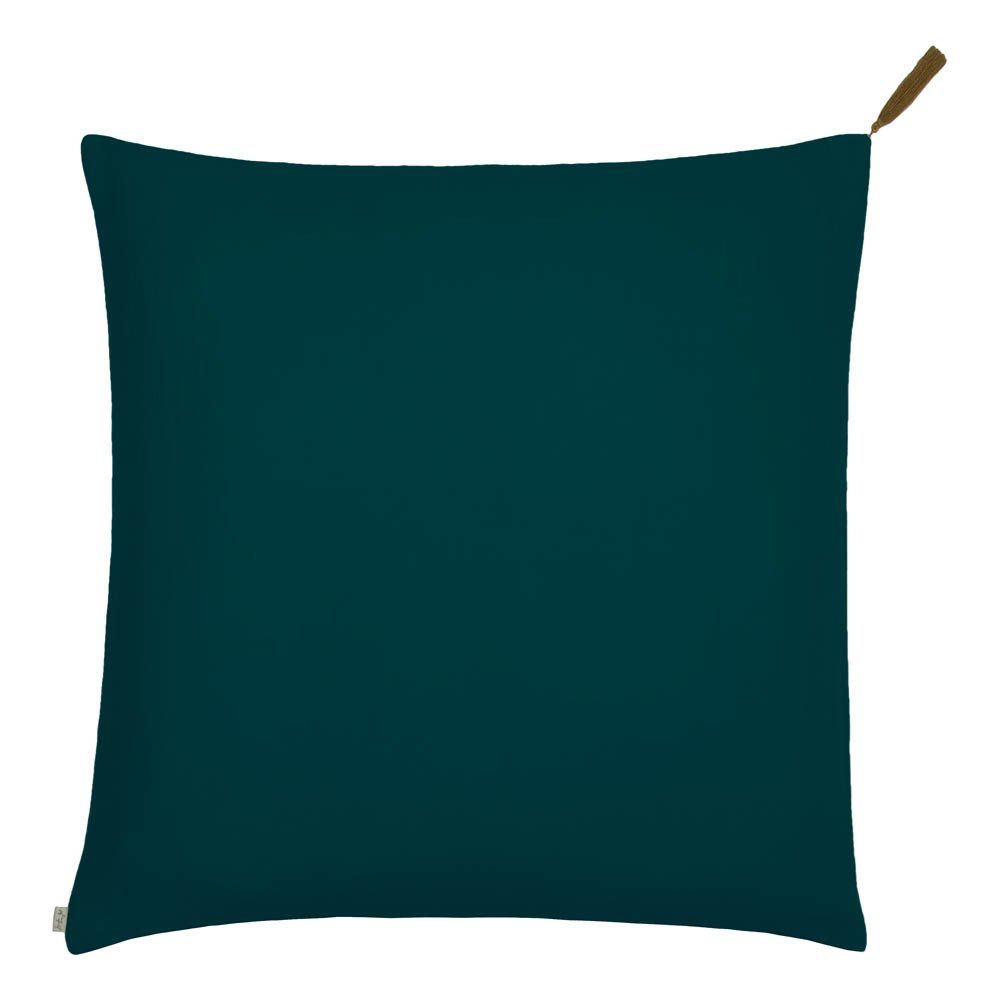 Embroidered LIV INTERIOR Cushion Cover Plum//Cream//Petrol