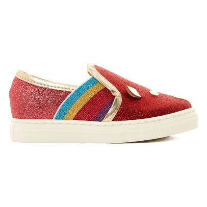 vans slip on bambino argento