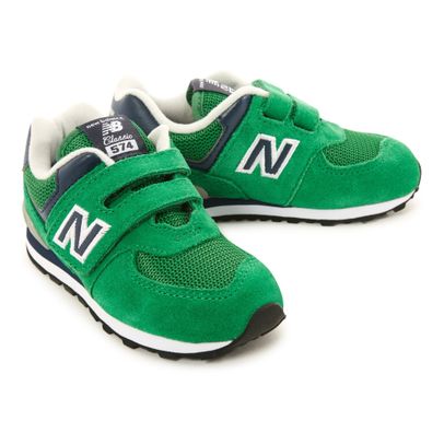 new balance 574 velcro trainer green