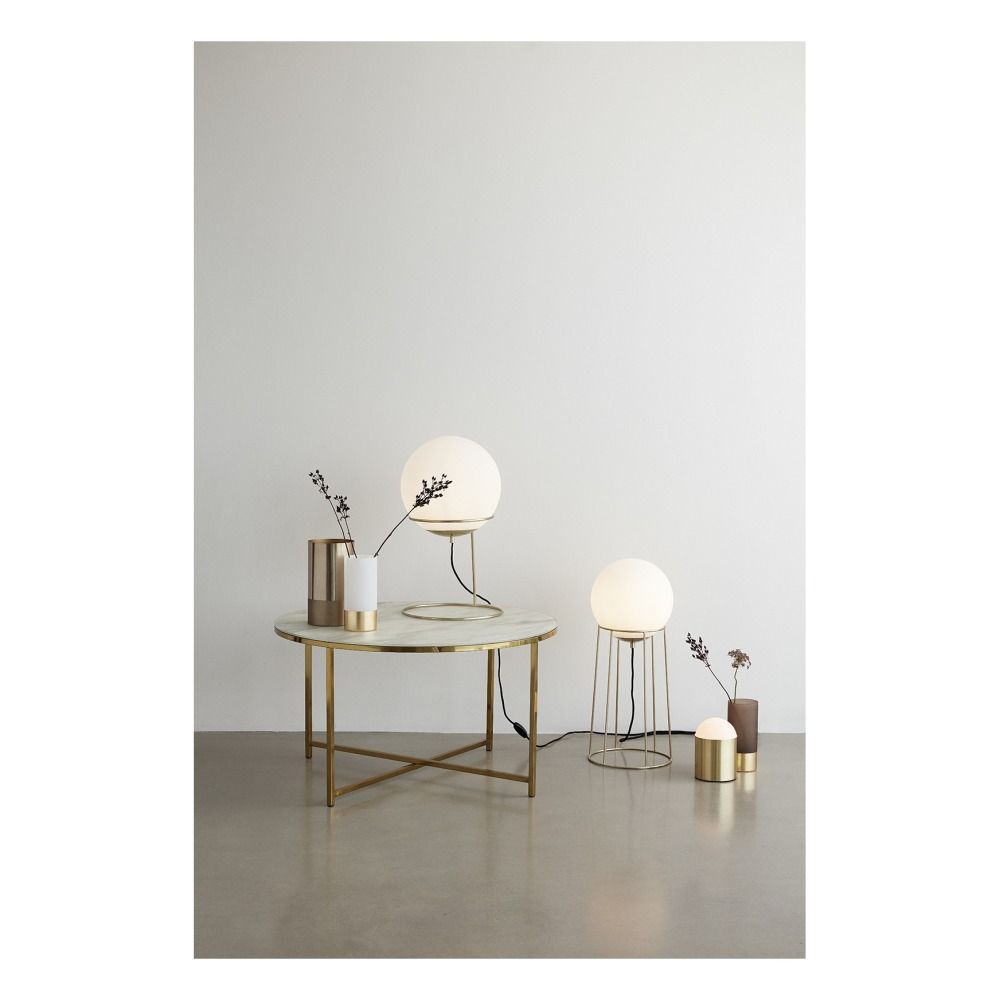 Round Lamp With Base Brass Hübsch Design Round Lamp With Base